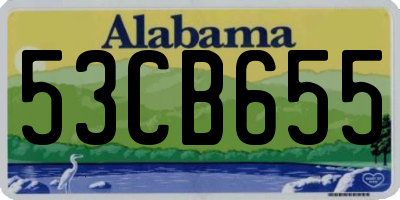 AL license plate 53CB655