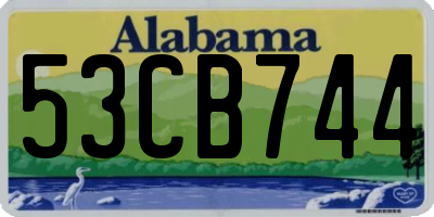 AL license plate 53CB744