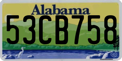 AL license plate 53CB758