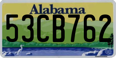 AL license plate 53CB762