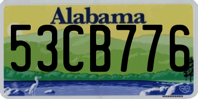 AL license plate 53CB776