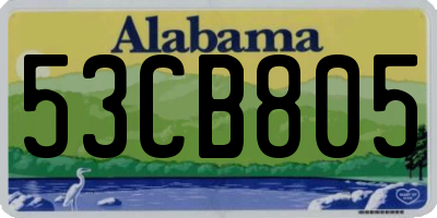 AL license plate 53CB805