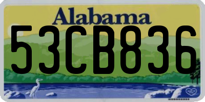 AL license plate 53CB836