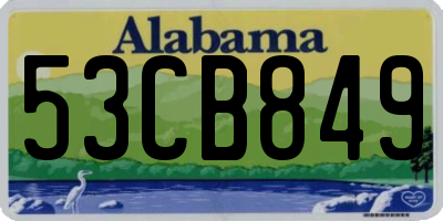 AL license plate 53CB849