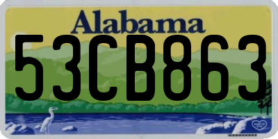 AL license plate 53CB863