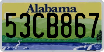 AL license plate 53CB867