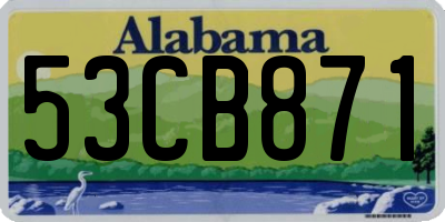AL license plate 53CB871