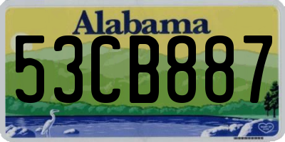 AL license plate 53CB887