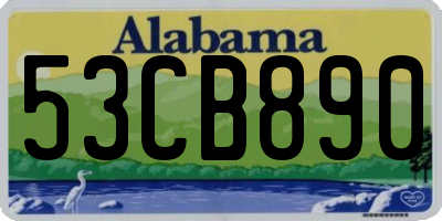 AL license plate 53CB890