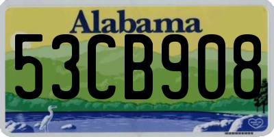 AL license plate 53CB908