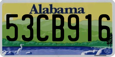 AL license plate 53CB916