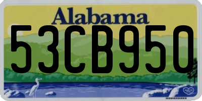 AL license plate 53CB950