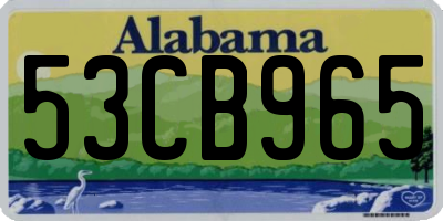 AL license plate 53CB965