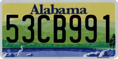 AL license plate 53CB991