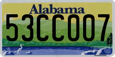AL license plate 53CC007