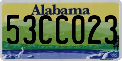 AL license plate 53CC023