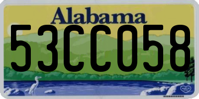 AL license plate 53CC058