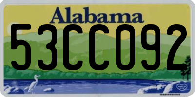 AL license plate 53CC092