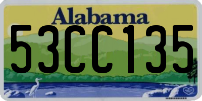 AL license plate 53CC135