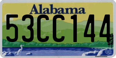 AL license plate 53CC144