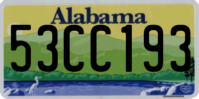 AL license plate 53CC193