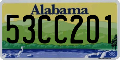 AL license plate 53CC201