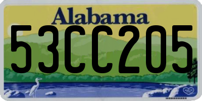 AL license plate 53CC205