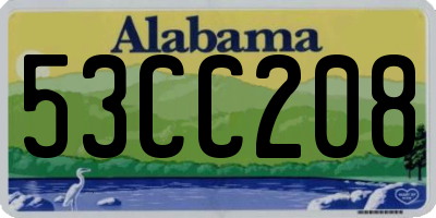 AL license plate 53CC208