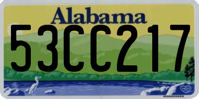 AL license plate 53CC217