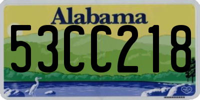 AL license plate 53CC218