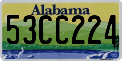 AL license plate 53CC224