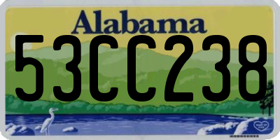 AL license plate 53CC238