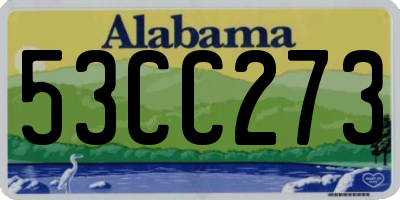 AL license plate 53CC273