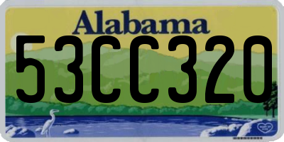 AL license plate 53CC320