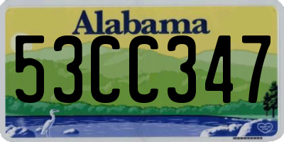 AL license plate 53CC347