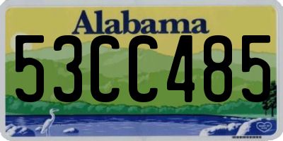 AL license plate 53CC485