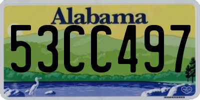 AL license plate 53CC497