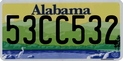 AL license plate 53CC532