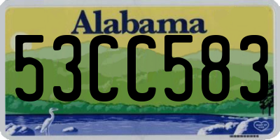 AL license plate 53CC583