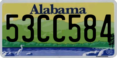 AL license plate 53CC584
