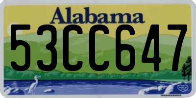 AL license plate 53CC647