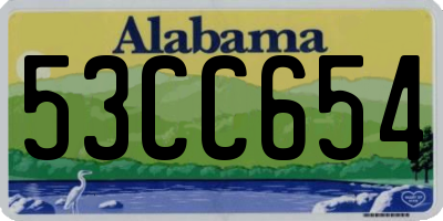 AL license plate 53CC654