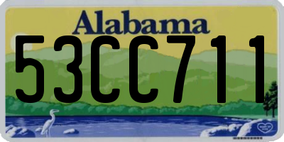 AL license plate 53CC711