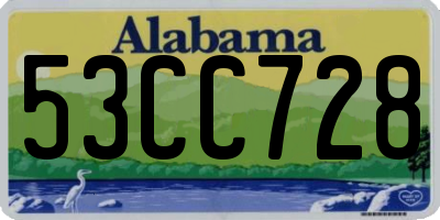 AL license plate 53CC728