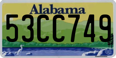 AL license plate 53CC749