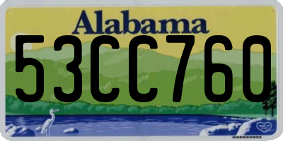 AL license plate 53CC760