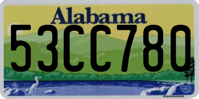 AL license plate 53CC780