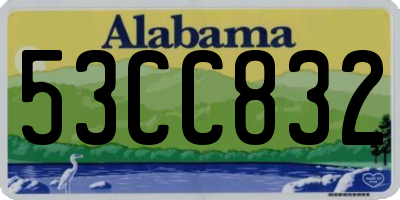 AL license plate 53CC832