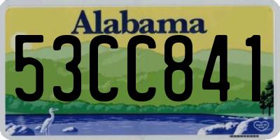AL license plate 53CC841