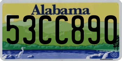AL license plate 53CC890